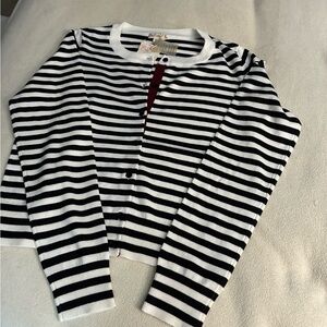 Hem & Thread Monochrome Striped Sweater